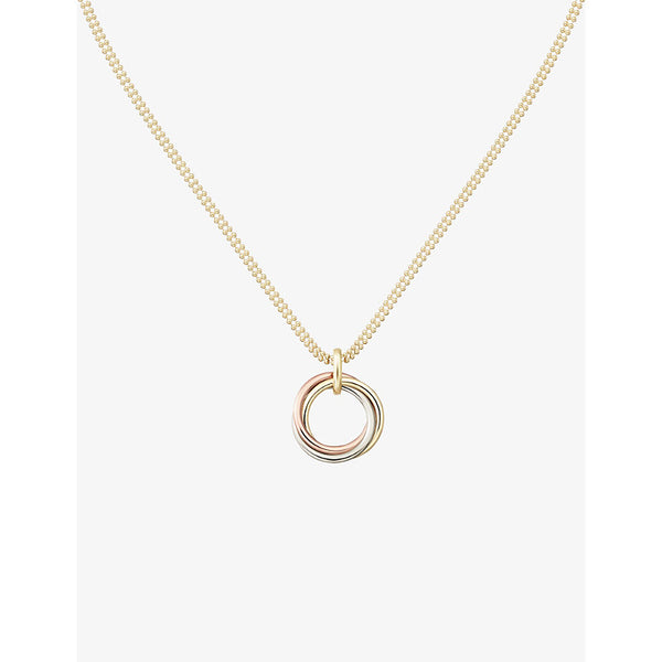 Cartier Trinity 18ct rose, yellow and white-gold necklace