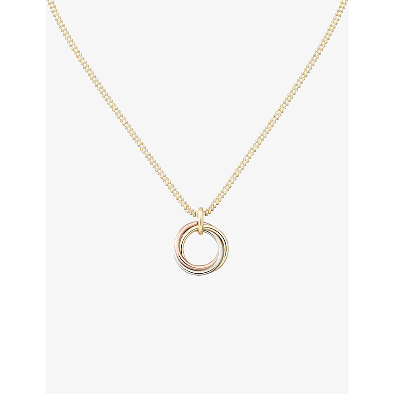 Cartier Trinity 18ct rose, yellow and white-gold necklace