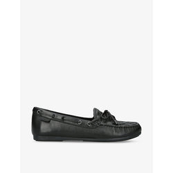 Kurt Geiger London Eagle-embellished leather moccasins | Kurt Geiger London