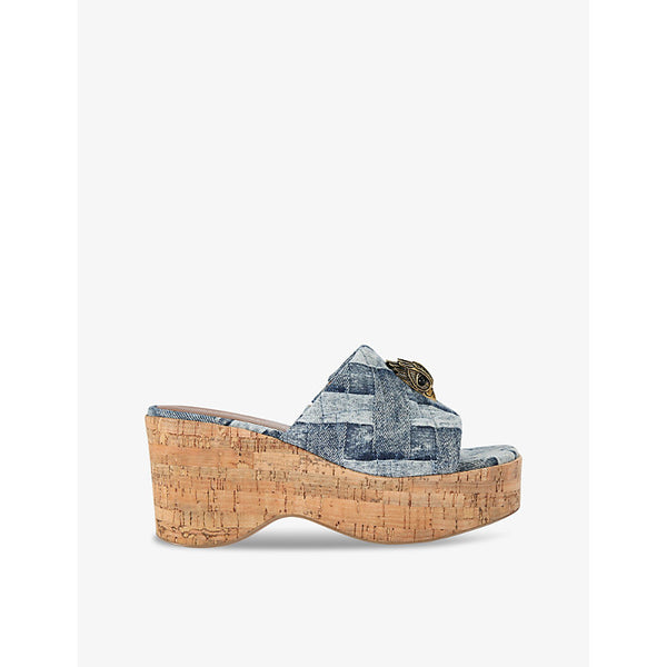 Kurt Geiger London Kensington woven wedge mules