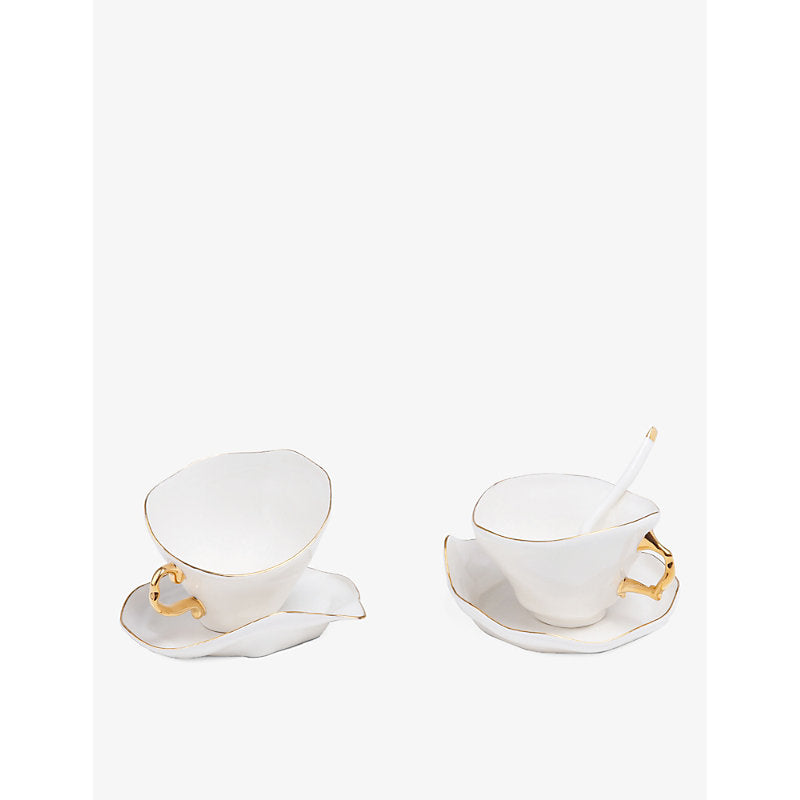 Seletti Meltdown porcelain tea set of two