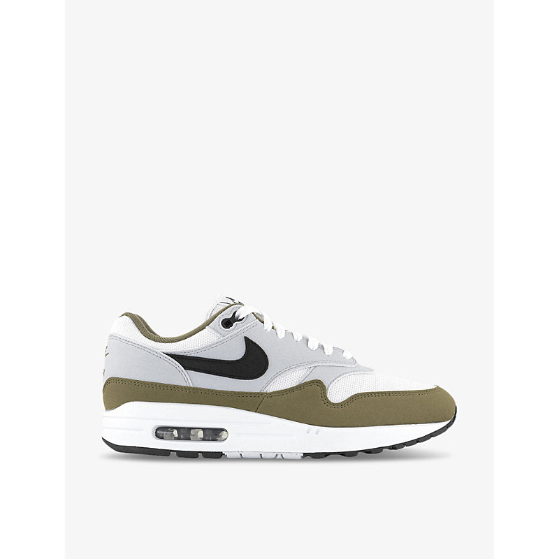 Nike Air Max 1 chunky-sole leather and mesh low-top trainers