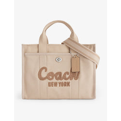  Coach Cargo 34 logo-embroidered detachable-strap canvas tote bag