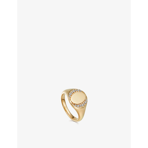 Astley Clarke Biography 18ct yellow gold-plated vermeil sterling-silver and sapphire ring