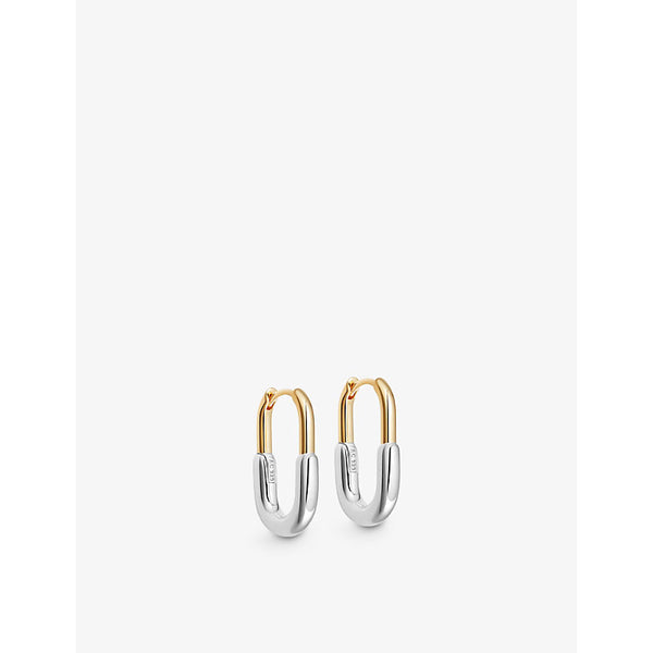 Astley Clarke Celestial 18ct yellow gold vermeil and sterling silver hoop earrings | ASTLEY CLARKE