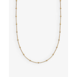  Astley Clarke Aurona beaded 18ct gold-vermeil necklace