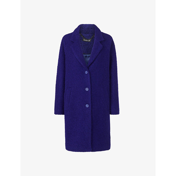 Whistles Anita relaxed-fit wool-boucle coat