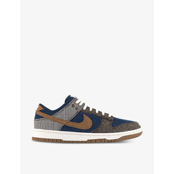 Nike Dunk Low brand-embroidered leather low-top trainers