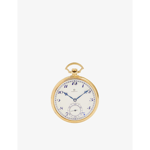 Reselfridges Watches Pre-loved Omega 18ct yellow-gold manual pocket watch