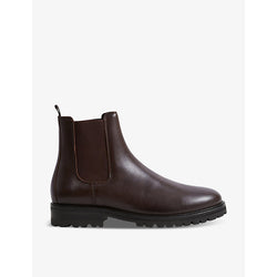 Reiss Chiltern elasticated-panel leather ankle boots