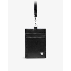 Aspinal Of London Logo-badge leather lanyard card holder | Aspinal Of London