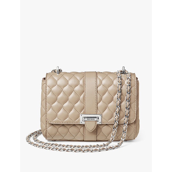 Aspinal Of London Lottie branded-hardware quilted leather shoulder bag