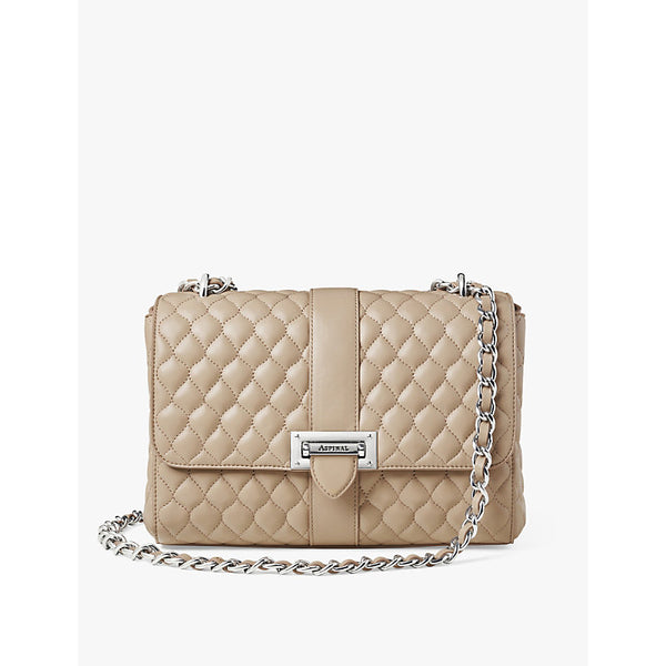 Aspinal Of London Lottie branded-hardware quilted leather shoulder bag