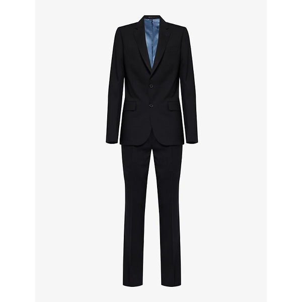  Paul Smith A Suit To Travel In structured-shoulders regular-fit tapered-leg wool suit