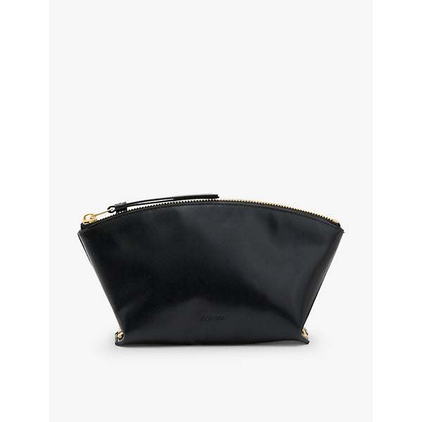 Allsaints Anais stud-embellished leather pouch | LYBSTORE