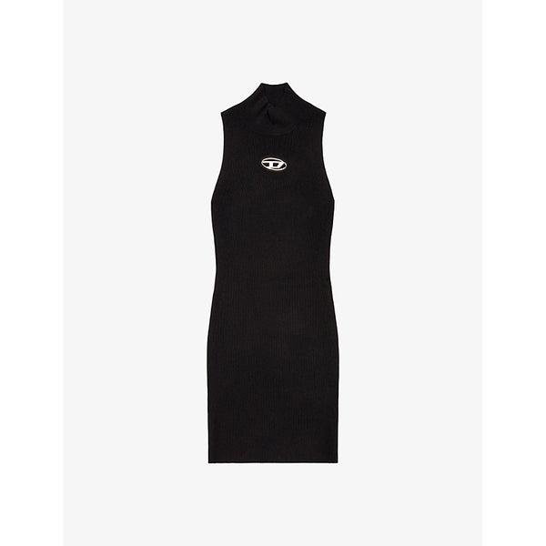 Diesel M-Onervax logo-plaque woven mini dress