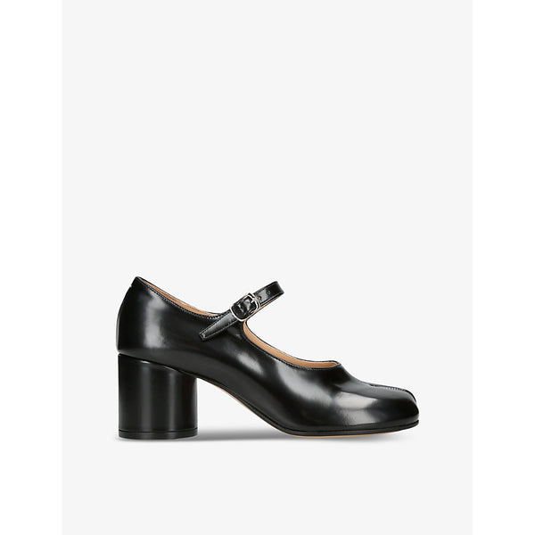 Maison Margiela Tabi 60 split-toe block-heel leather Mary-Janes