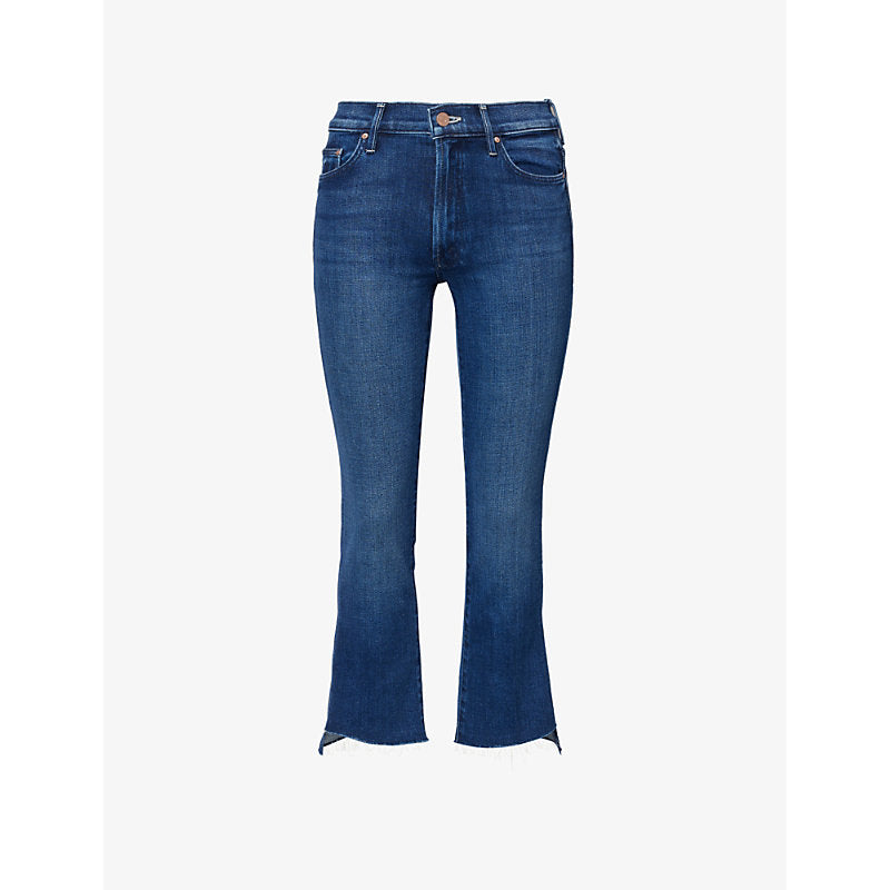  Mother The Insider Crop straight-leg mid-rise stretch-denim jeans