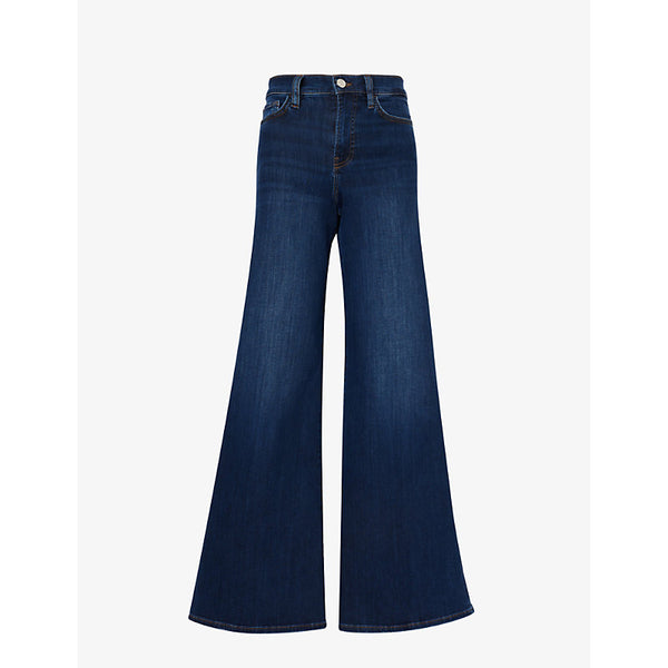  Frame Le Palazzo wide-leg high-rise stretch-woven jeans