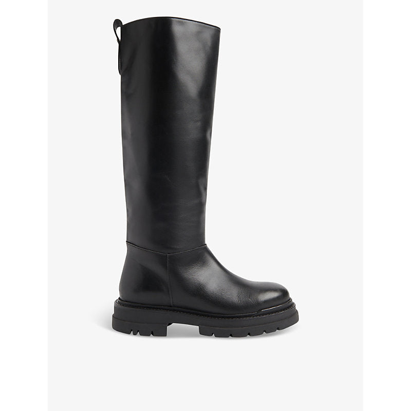 Whistles Maceo lug-sole leather knee-high boots