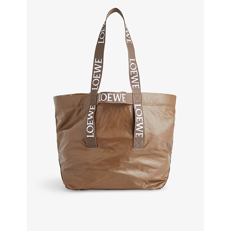  Loewe Fold Shopper twin-handle leather tote bag