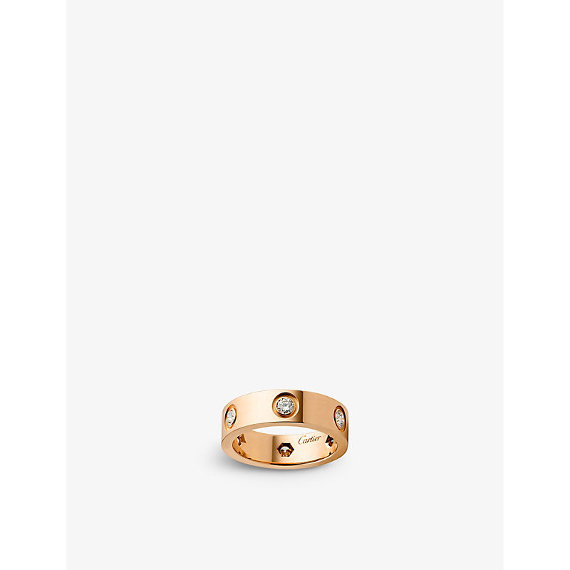 Cartier LOVE 18ct rose-gold and 0.46ct diamond ring