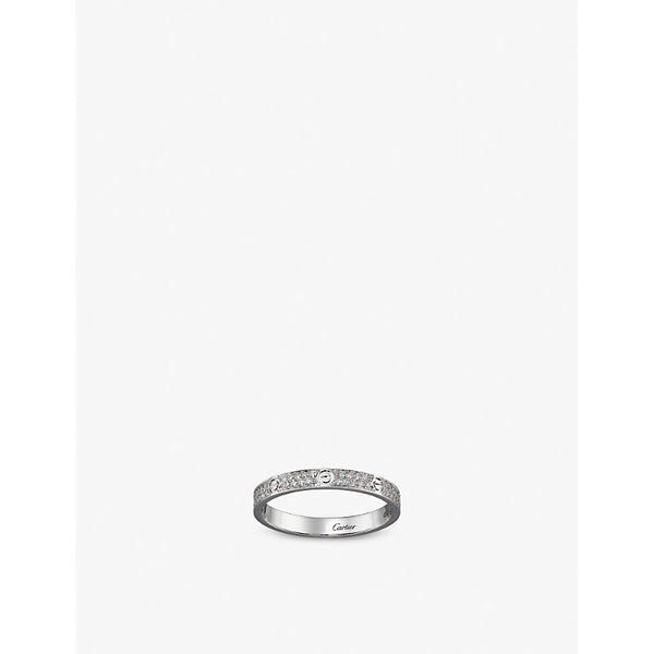 Cartier LOVE small 18ct white-gold and 0.19ct brilliant-cut diamond wedding ring