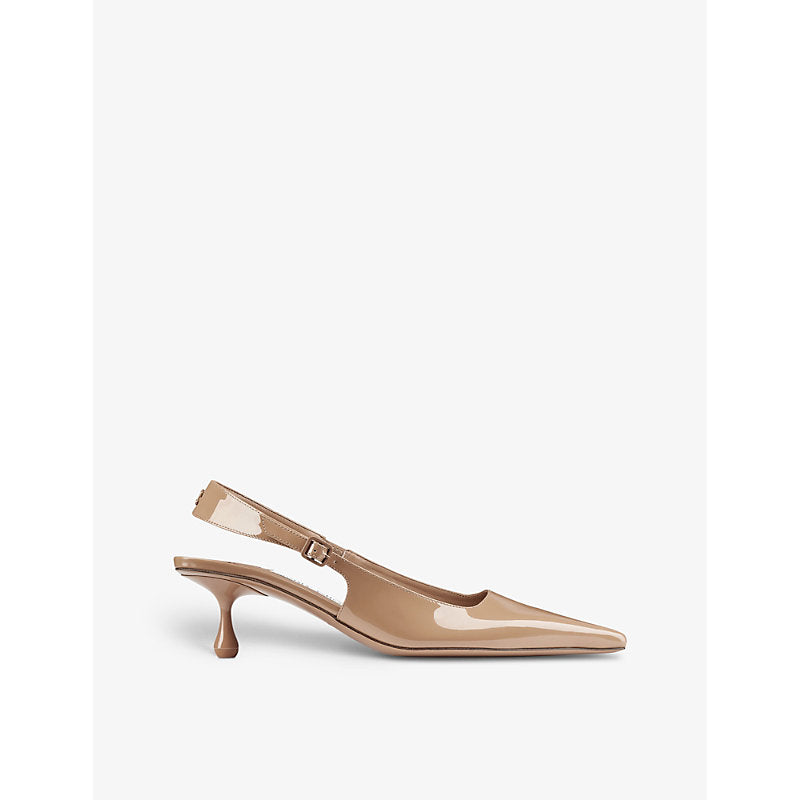 Jimmy Choo Amel 50 slingback leather heeled courts