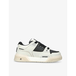  Represent Studio panelled leather mid-top trainers