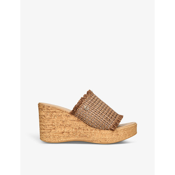 Carvela Comfort Ivy branded woven wedge sandals