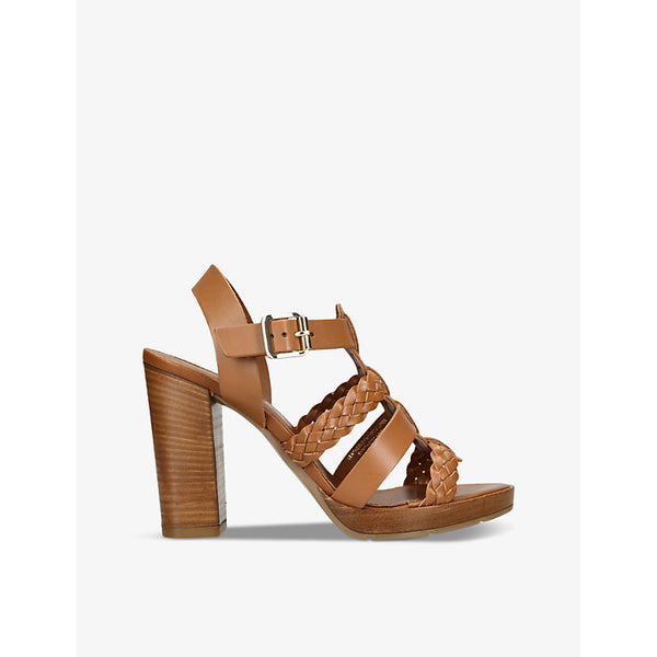 Carvela Comfort Krill woven-strap heeled leather sandals