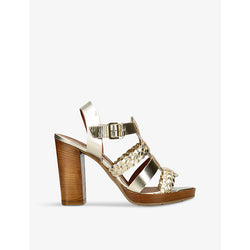  Carvela Comfort Krill woven-strap heeled leather sandals