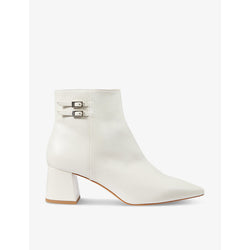 Lk Bennett Missy buckle-embellished heeled leather ankle boots | Lk Bennett