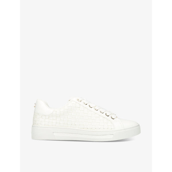  Carvela Daze Weave logo-plaque faux-leather low-top trainers