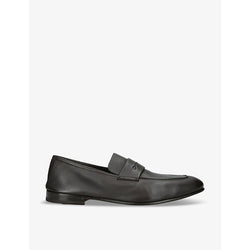 Ermenegildo Zegna L'Asola almond-toe leather penny loafers