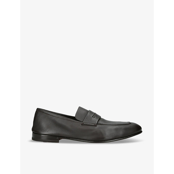  Ermenegildo Zegna L'Asola almond-toe leather penny loafers