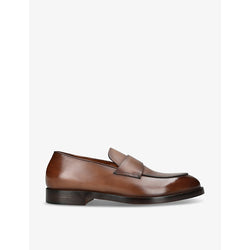  Zegna Torino slip-on leather loafers