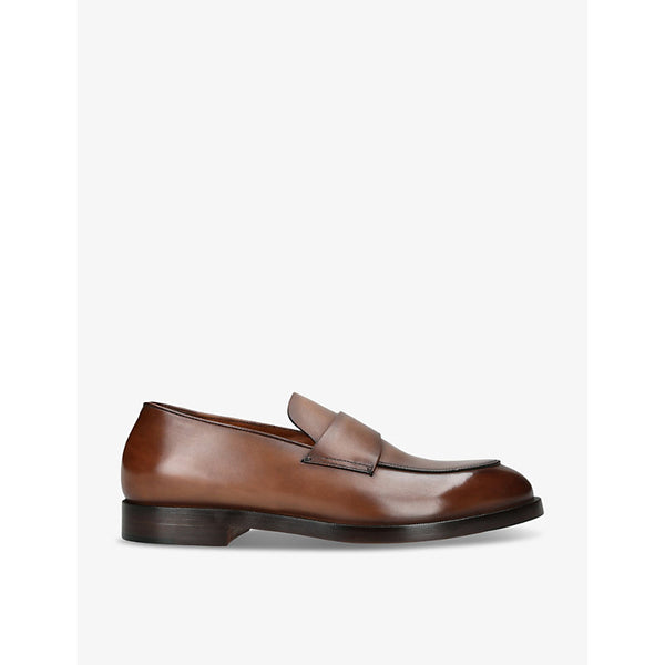  Zegna Torino slip-on leather loafers