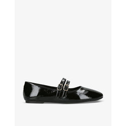 Kg Kurt Geiger Magic double-strap patent faux-leather ballet flats | Kg Kurt Geiger