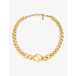  Gucci Blondie interlocking-G gold-toned metal necklace