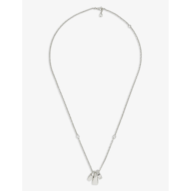 Gucci Interlocking G charm sterling-silver necklace