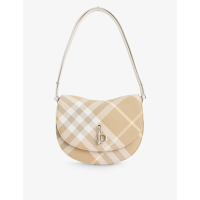  Burberry Rocking Horse checked wool-blend shoulder bag