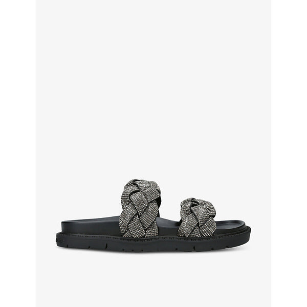  Kg Kurt Geiger Rath Bling braided vegan-leather slides