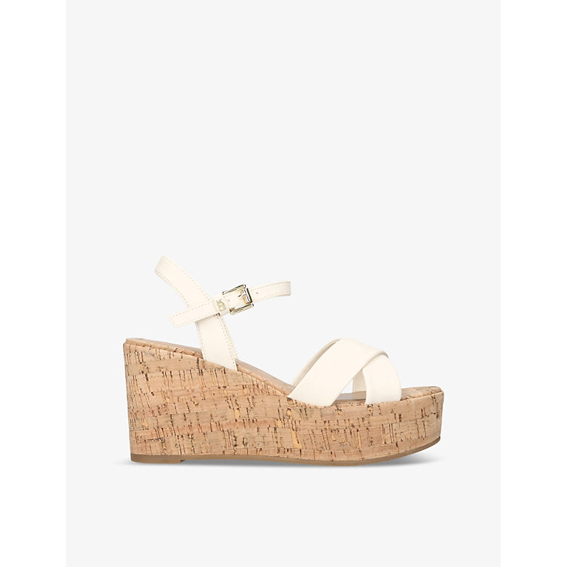 Kg Kurt Geiger Rosalyn faux-leather wedge sandals | Kg Kurt Geiger