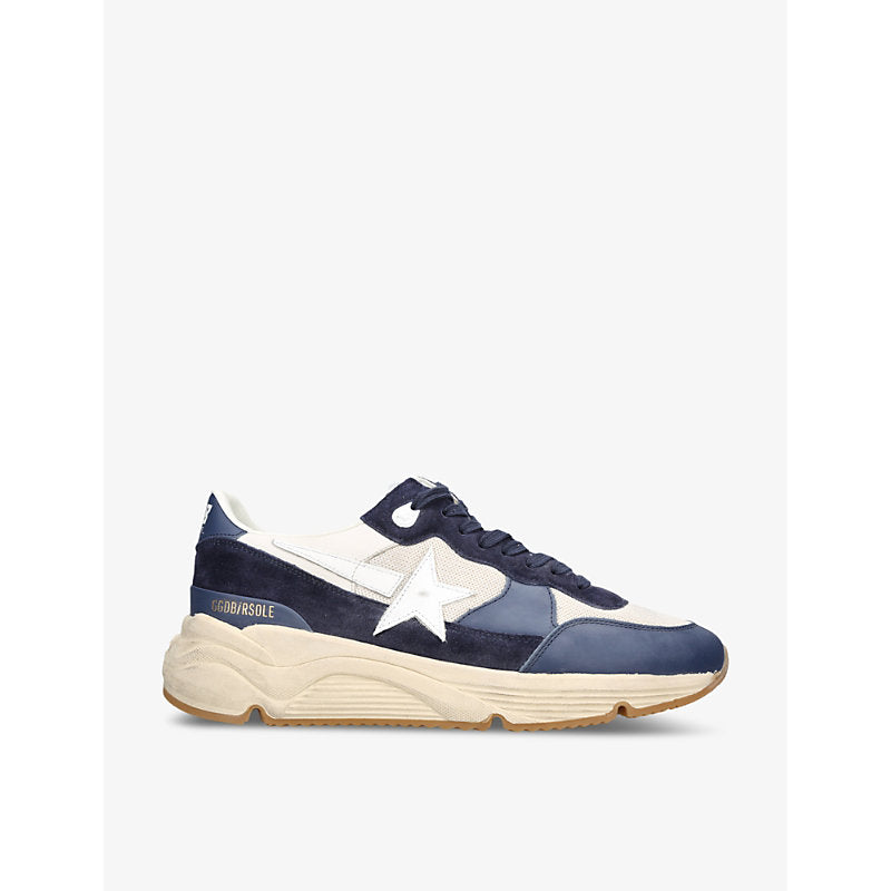 Golden Goose Running contrast-panel leather low-top trainers