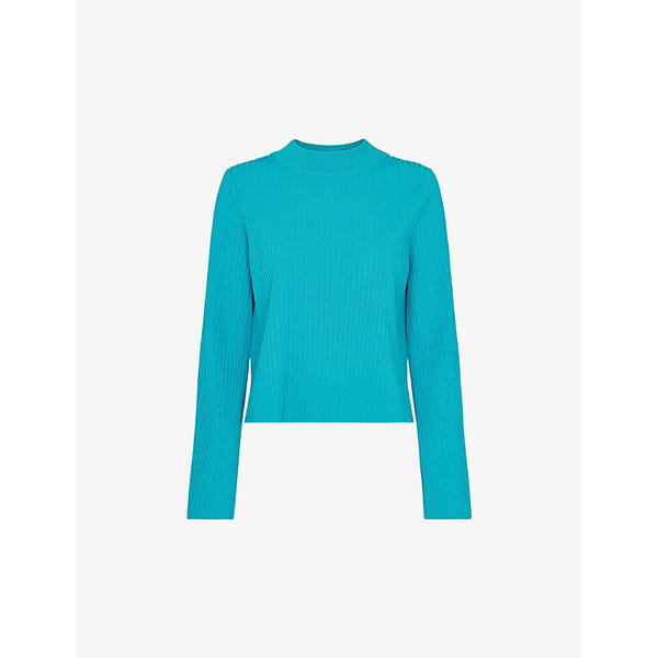 Whistles Fluted-sleeved ribbed knitted jumper