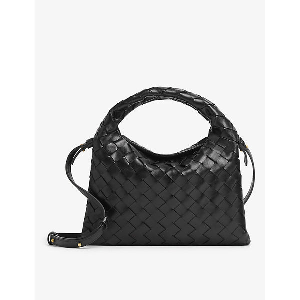 Bottega Veneta Hop mini intrecciato-weave leather shoulder bag