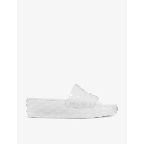 Jimmy Choo Diamond platform rubber sliders | Jimmy Choo