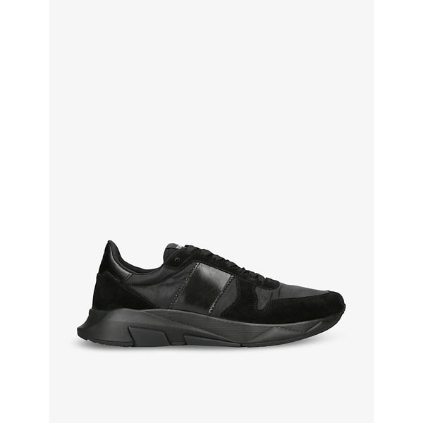 Tom Ford Jagga panelled leather low-top trainers