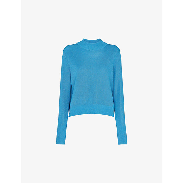 Whistles Glitter-embellished high-neck knitted jumper